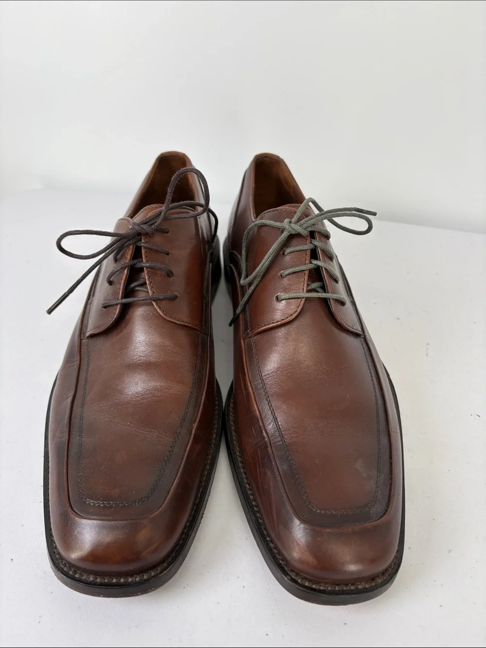 🦏 Johnston & Murphy leather Brown  Lace-Up Oxfords
